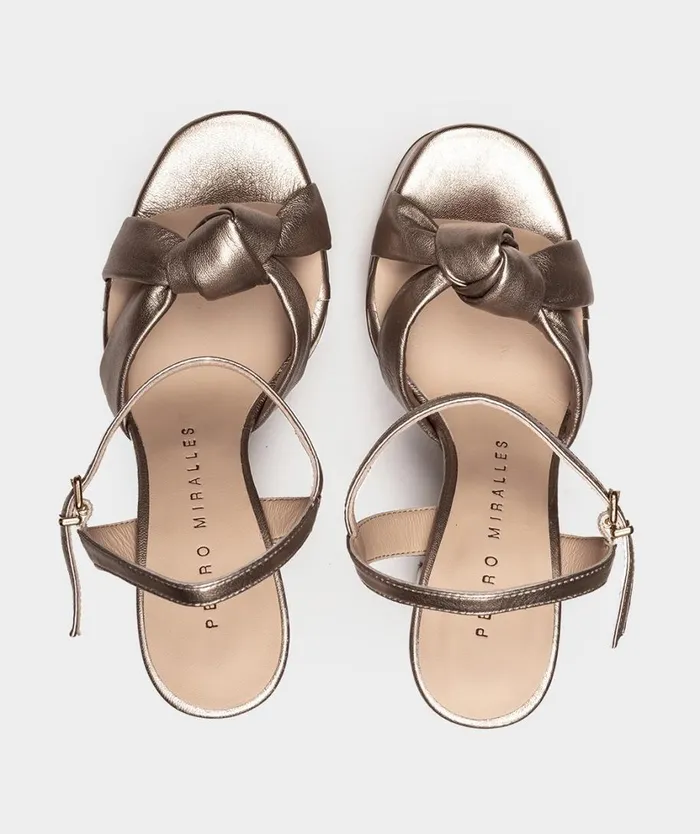 Pedro Miralles Heeled Sandals VERSALLES Napa Metal Humo 8211 Woman Pedro Miralles Heeled Sandals VERSALLES Napa Metal Humo 8211 Woman
