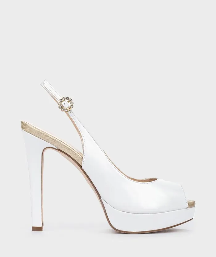 Pedro Miralles Heeled Sandals VICENZA Nacarado Perla 8211 Woman