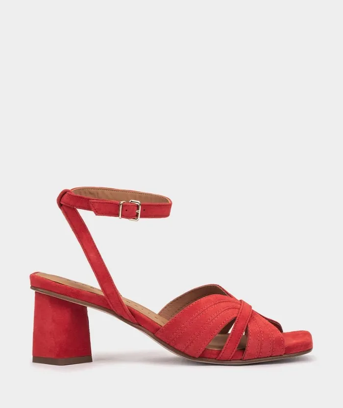 Pedro Miralles Heeled Sandals VIENA Ante Rojo 8211 Woman Pedro Miralles Heeled Sandals VIENA Ante Rojo 8211 Woman