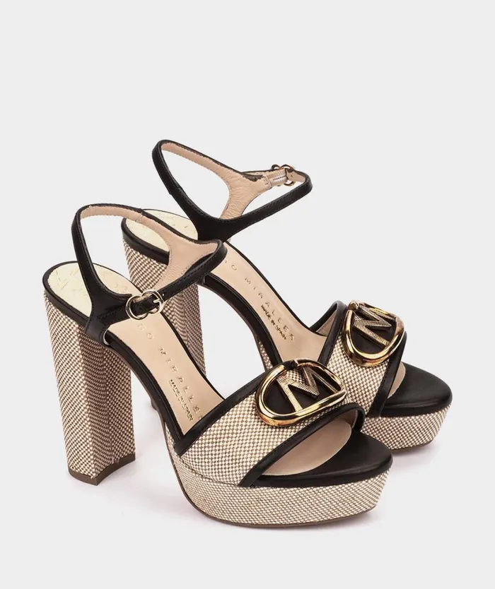 Pedro Miralles Heeled Sandals VOLTERRA Vitello Negro 8211 Woman Pedro Miralles Heeled Sandals VOLTERRA Vitello Negro 8211 Woman