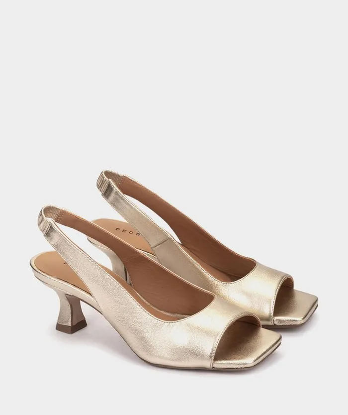 Pedro Miralles Heeled Sandals WATERLOO Napa Metal Platino 8211 Woman Pedro Miralles Heeled Sandals WATERLOO Napa Metal Platino 8211 Woman