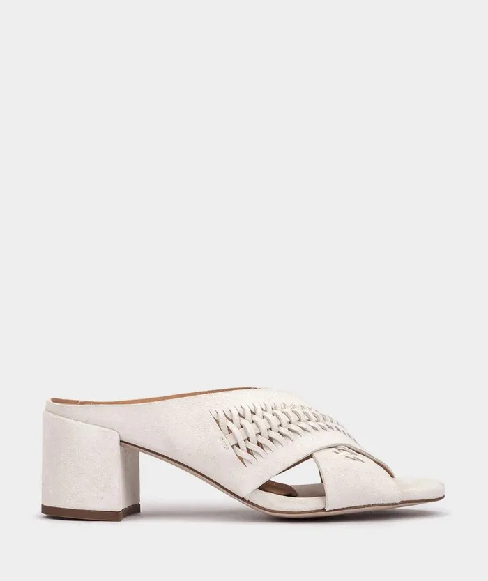 Pedro Miralles Heeled Sandals YVOIRE Velour Nata 8211 Woman