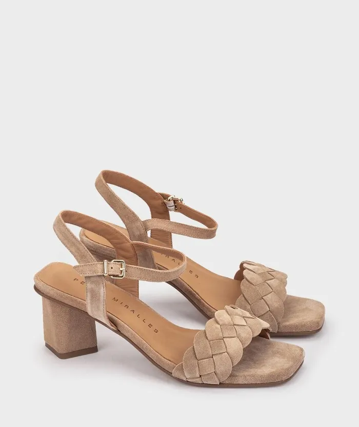 Pedro Miralles Heeled Sandals ZANZIBAR Baby Silk Chameau 8211 Woman Pedro Miralles Heeled Sandals ZANZIBAR Baby Silk Chameau 8211 Woman