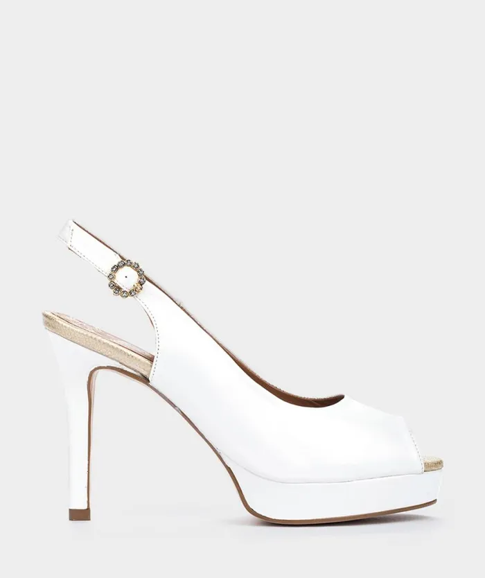 Pedro Miralles Heeled Sandals ZURICH Nacarado Perla 8211 Woman