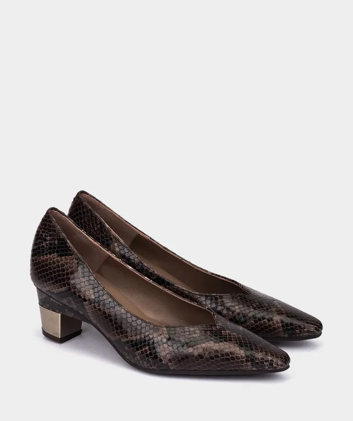Pedro Miralles Pumps ROSINI Pyton Brown 8211 Woman Pedro Miralles Pumps ROSINI Pyton Brown 8211 Woman