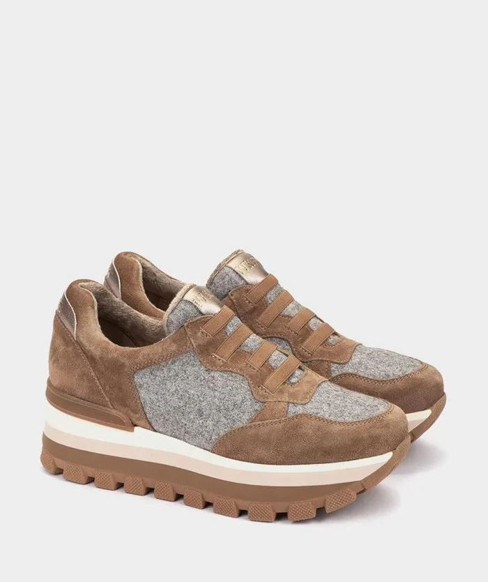 Pedro Miralles Sneakers GORDES Velour Birra 8211 Woman Pedro Miralles Sneakers GORDES Velour Birra 8211 Woman