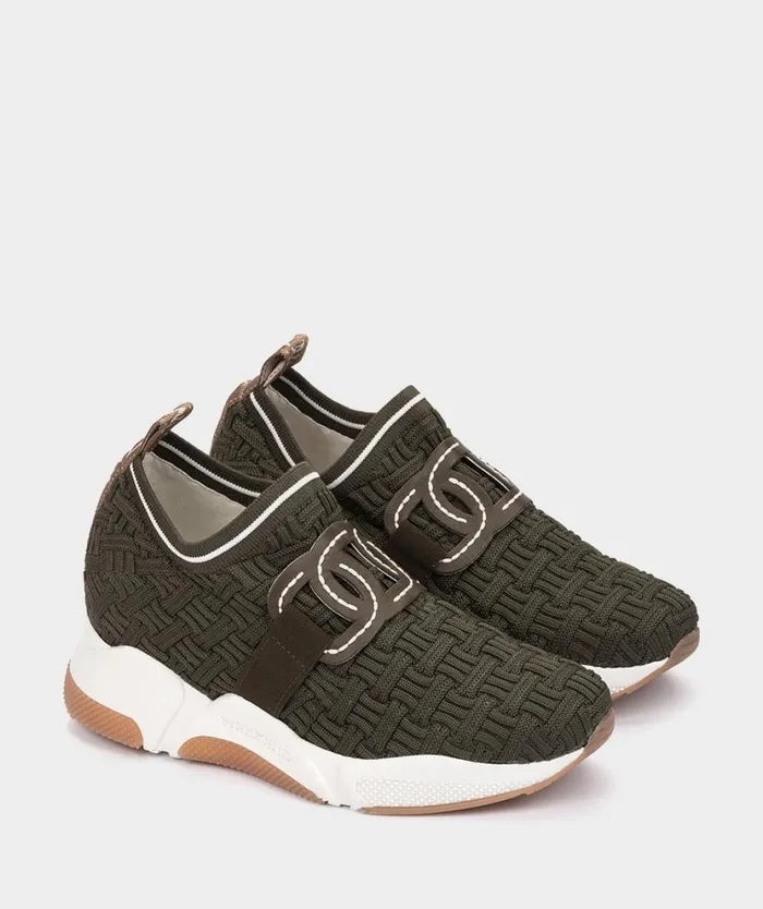 Pedro Miralles Sneakers GUANAJUATO Sock Kaki 8211 Woman Pedro Miralles Sneakers GUANAJUATO Sock Kaki 8211 Woman