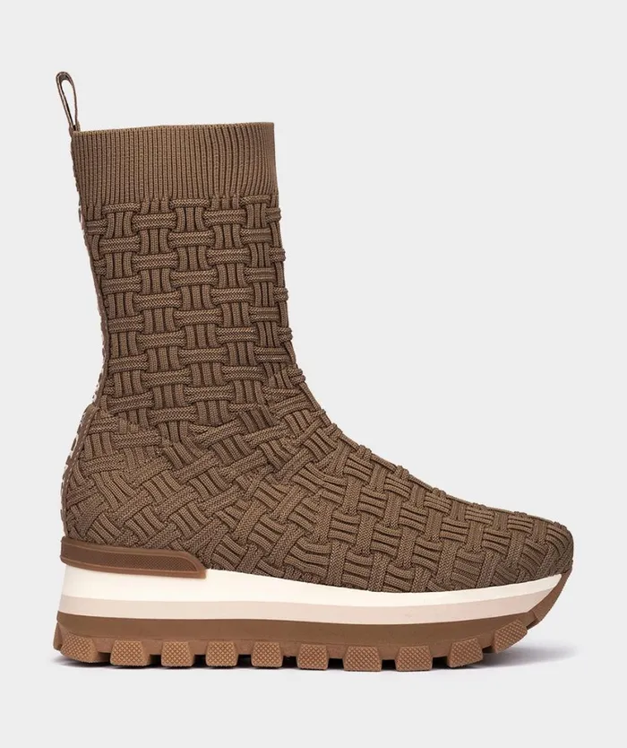 Pedro Miralles Sneakers SAKAI Sock Trenza Camel 8211 Woman