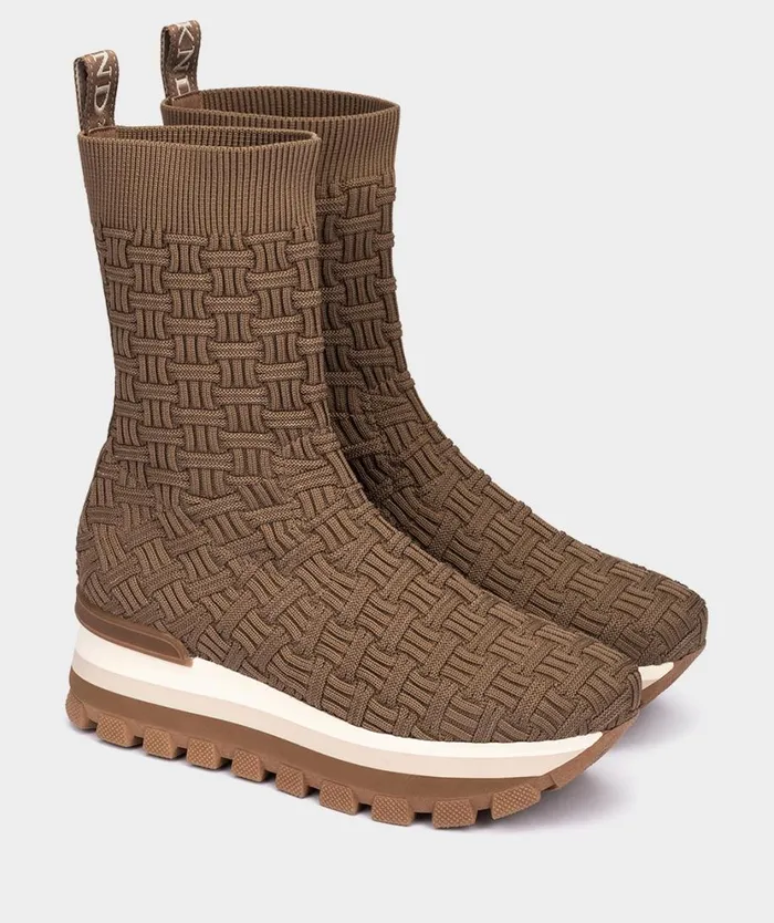 Pedro Miralles Sneakers SAKAI Sock Trenza Camel 8211 Woman Pedro Miralles Sneakers SAKAI Sock Trenza Camel 8211 Woman