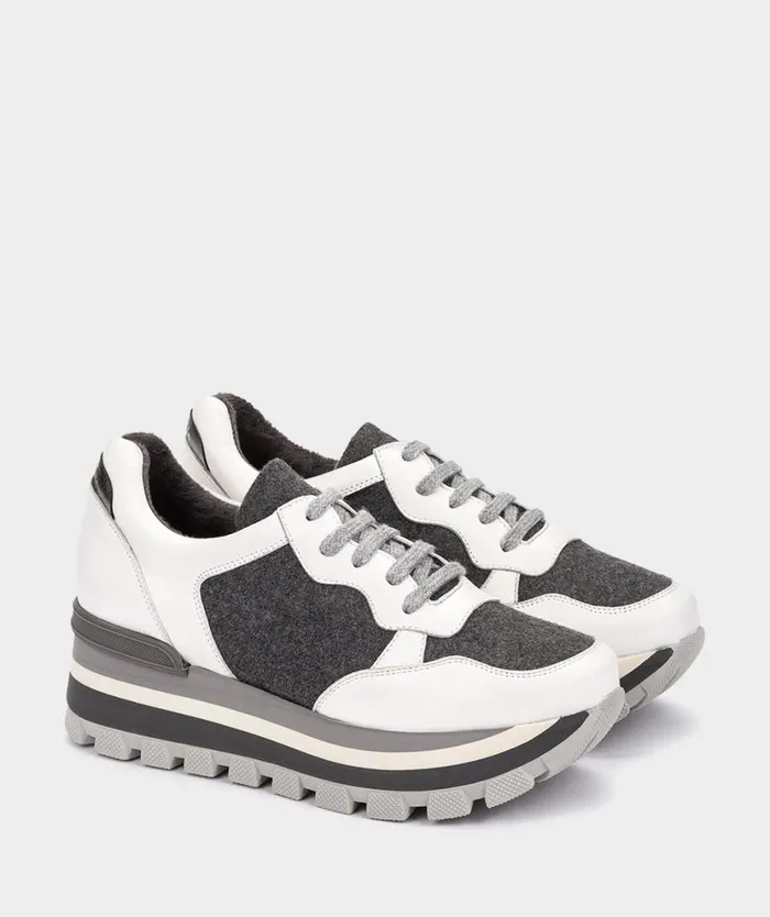 Pedro Miralles Sneakers TALBOT Flanel Gris 8211 Woman Pedro Miralles Sneakers TALBOT Flanel Gris 8211 Woman
