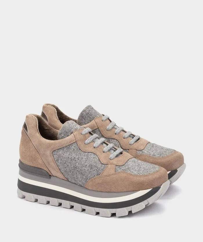 Pedro Miralles Sneakers TALBOT Flanel Perla 8211 Woman Pedro Miralles Sneakers TALBOT Flanel Perla 8211 Woman