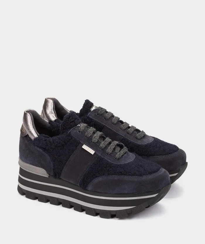Pedro Miralles Sneakers TALBOT Velour Navy 8211 Woman Pedro Miralles Sneakers TALBOT Velour Navy 8211 Woman