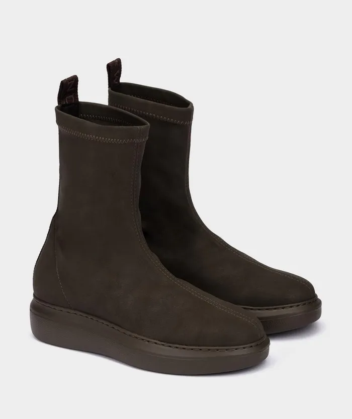 Pedro Miralles Sneakers VALONIA Nobuck Strech Oliva 8211 Woman Pedro Miralles Sneakers VALONIA Nobuck Strech Oliva 8211 Woman