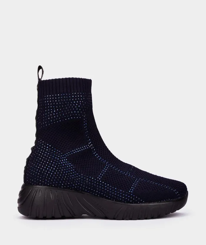 Pedro Miralles Sneakers ZANTE Dot Crystal Sock Marino 8211 Woman