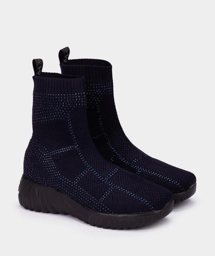 Pedro Miralles Sneakers ZANTE Dot Crystal Sock Marino 8211 Woman Pedro Miralles Sneakers ZANTE Dot Crystal Sock Marino 8211 Woman