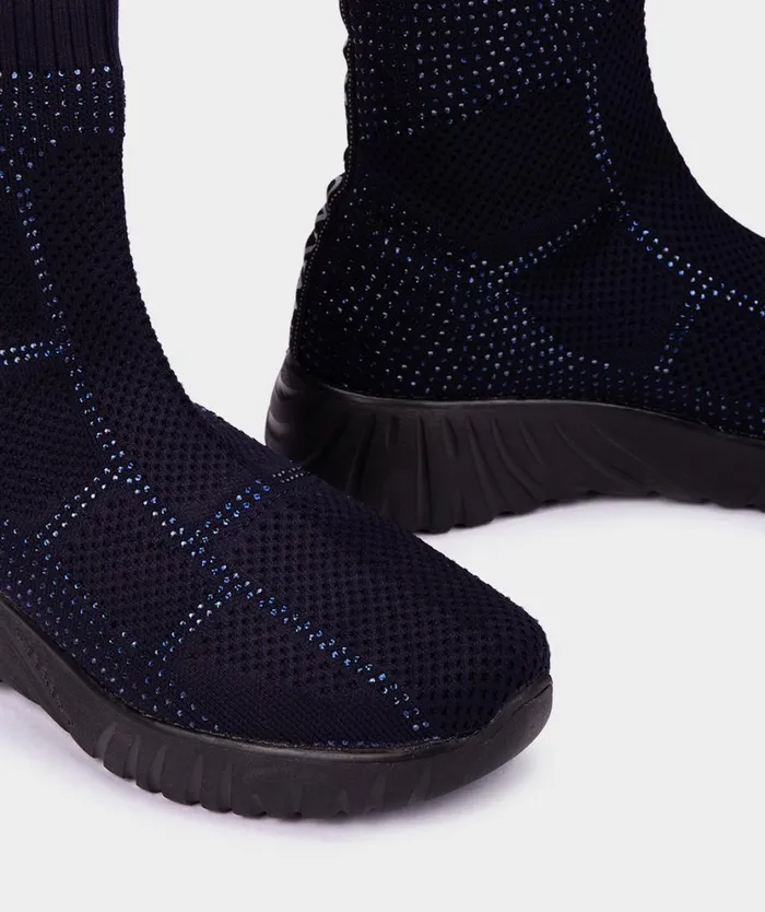 Pedro Miralles Sneakers ZANTE Dot Crystal Sock Marino 8211 Woman Pedro Miralles Sneakers ZANTE Dot Crystal Sock Marino 8211 Woman