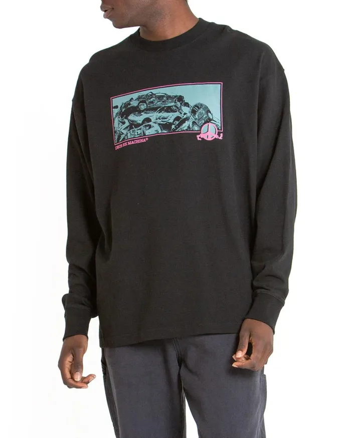 Piece Of Scrap Long Sleeve Tee 8211 Black Men Deus Ex Machina Tees