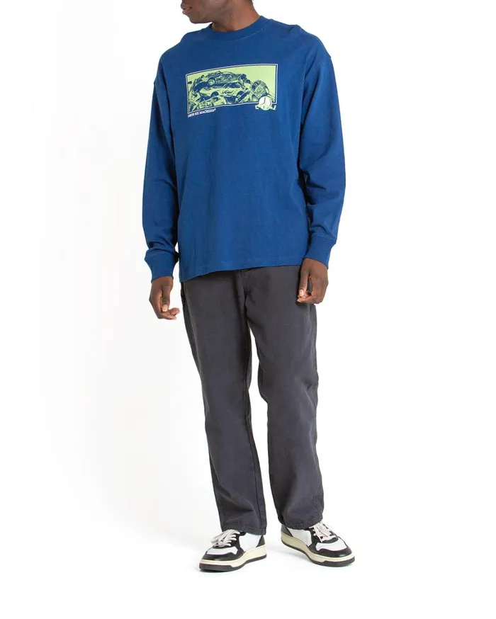 Piece Of Scrap Long Sleeve Tee 8211 Blue Men Deus Ex Machina Tees Piece Of Scrap Long Sleeve Tee 8211 Blue Men Deus Ex Machina Tees