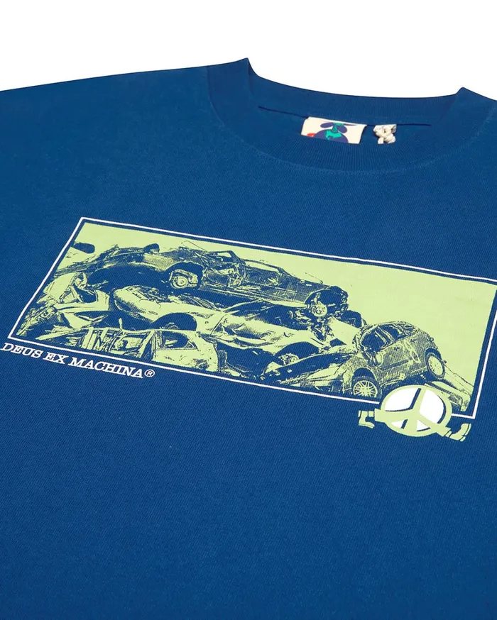 Piece Of Scrap Long Sleeve Tee 8211 Blue Men Deus Ex Machina Tees Piece Of Scrap Long Sleeve Tee 8211 Blue Men Deus Ex Machina Tees