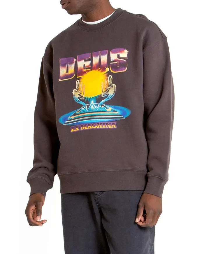 Praise You Crew 8211 Anthracite Men Deus Ex Machina Hoodies and Sweaters
