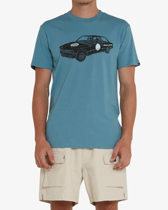Rallyeye Tee 8211 Smoke Blue Men Deus Ex Machina Tees
