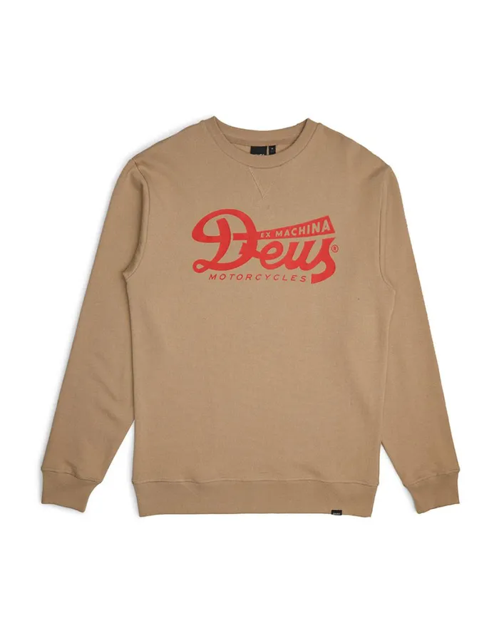 Relief Crew 8211 Khaki Men Deus Ex Machina Hoodies and Sweaters Relief Crew 8211 Khaki Men Deus Ex Machina Hoodies and Sweaters