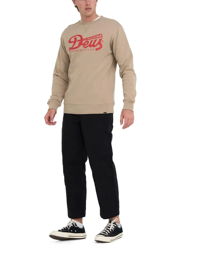 Relief Crew 8211 Khaki Men Deus Ex Machina Hoodies and Sweaters Relief Crew 8211 Khaki Men Deus Ex Machina Hoodies and Sweaters