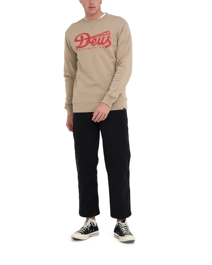 Relief Crew 8211 Khaki Men Deus Ex Machina Hoodies and Sweaters Relief Crew 8211 Khaki Men Deus Ex Machina Hoodies and Sweaters