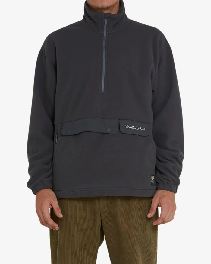 Ridgeline Fleece Pullover 8211 Lead Grey Men Deus Ex Machina Jackets