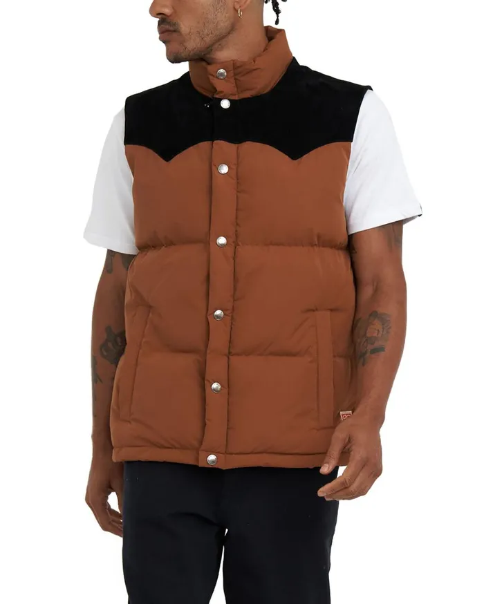 Scout Puffa Vest 8211 Tan Men Deus Ex Machina Jackets