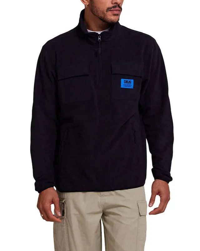Section Zip Neck Fleece 8211 Black Men Deus Ex Machina Jackets