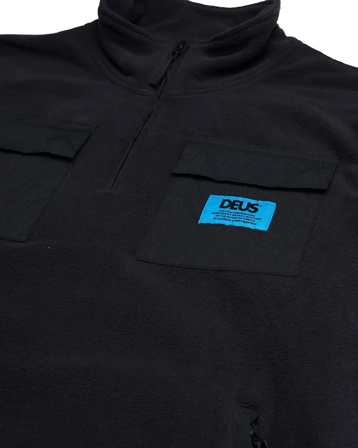 Section Zip Neck Fleece 8211 Black Men Deus Ex Machina Jackets Section Zip Neck Fleece 8211 Black Men Deus Ex Machina Jackets