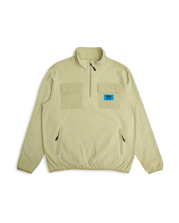 Section Zip Neck Fleece 8211 Sage Green Men Deus Ex Machina Jackets Section Zip Neck Fleece 8211 Sage Green Men Deus Ex Machina Jackets