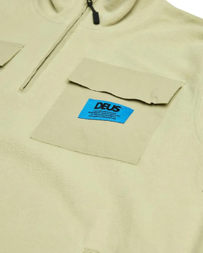 Section Zip Neck Fleece 8211 Sage Green Men Deus Ex Machina Jackets Section Zip Neck Fleece 8211 Sage Green Men Deus Ex Machina Jackets
