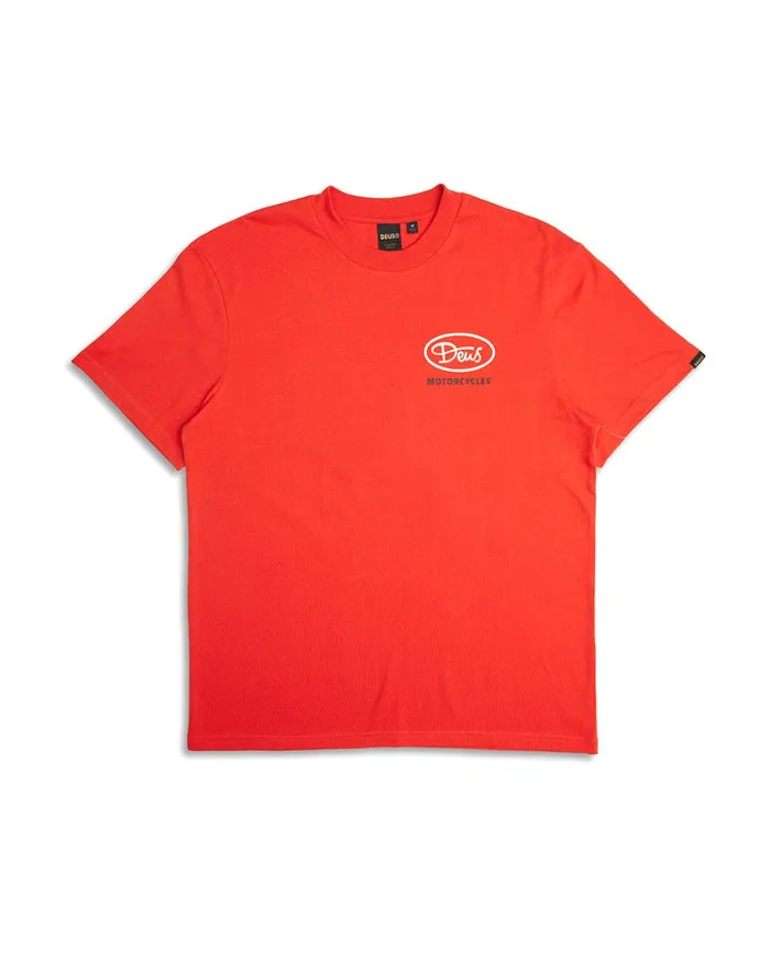 Shimmy Tee 8211 Mandarin Red Men Deus Ex Machina Tees Shimmy Tee 8211 Mandarin Red Men Deus Ex Machina Tees