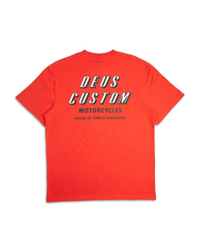 Shimmy Tee 8211 Mandarin Red Men Deus Ex Machina Tees Shimmy Tee 8211 Mandarin Red Men Deus Ex Machina Tees