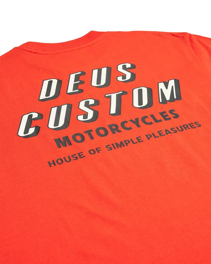 Shimmy Tee 8211 Mandarin Red Men Deus Ex Machina Tees Shimmy Tee 8211 Mandarin Red Men Deus Ex Machina Tees