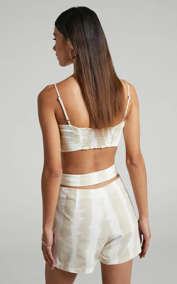 Showpo 4th and Reckless 8211 Blake Crop Top In Stripe Print Women Tops