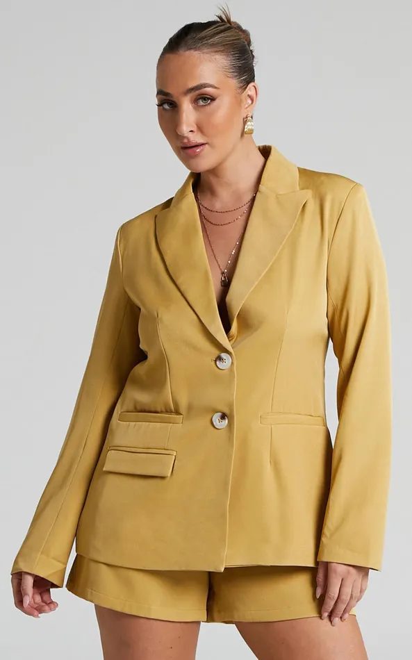 Showpo 4th and Reckless 8211 Tamiko Blazer In Yellow Women Jackets and Coats