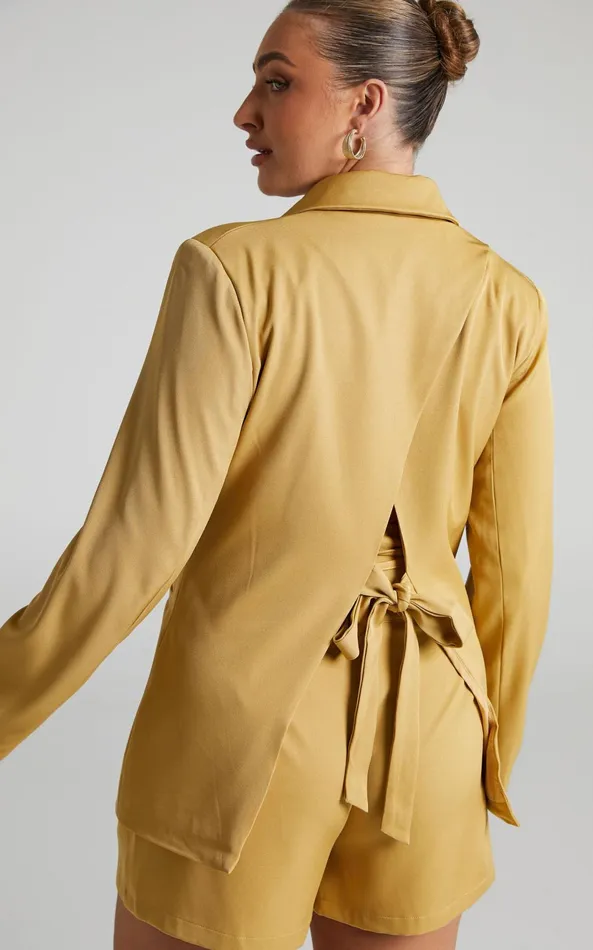 Showpo 4th and Reckless 8211 Tamiko Blazer In Yellow Women Jackets and Coats
