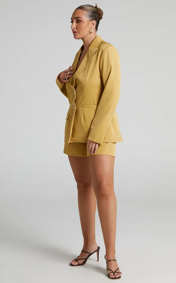 Showpo 4th and Reckless 8211 Tamiko Blazer In Yellow Women Jackets and Coats