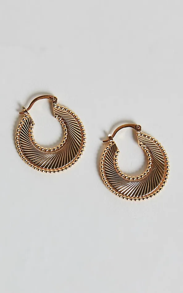Showpo Aaliya Earrings 8211 Chunky Hoop Earrings In Gold Women Earrings