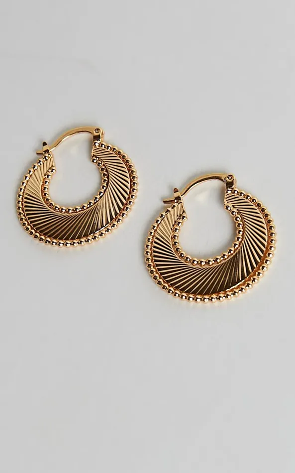 Showpo Aaliya Earrings 8211 Chunky Hoop Earrings In Gold Women Earrings