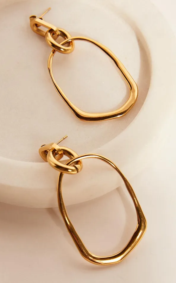 Showpo Abegail Drop Earrings In Gold Women Earrings