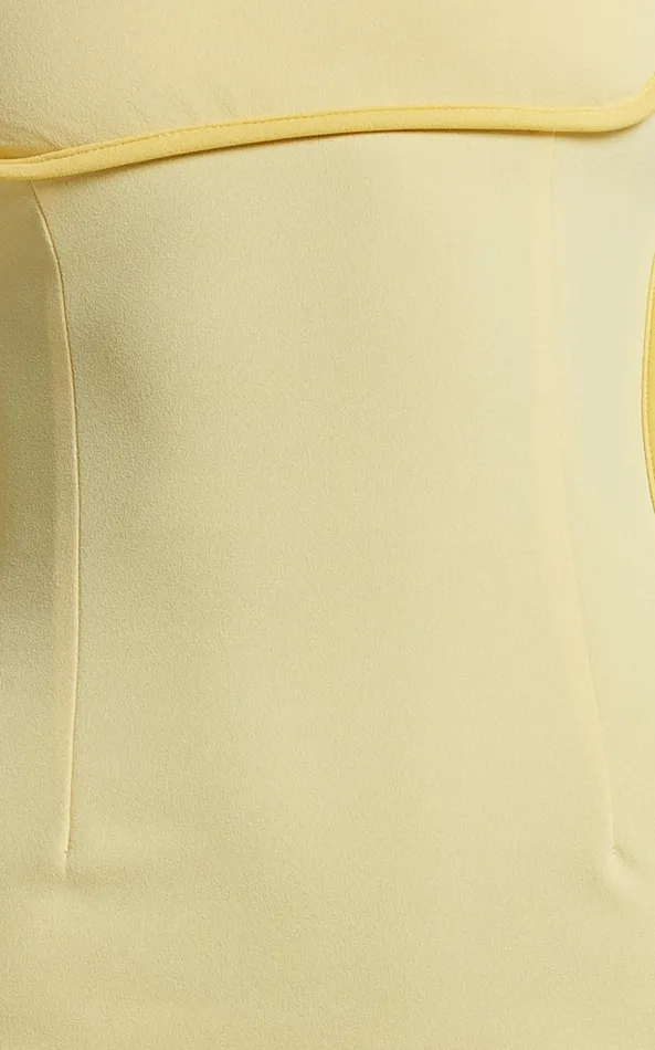 Showpo Abegaille Midi Dress 8211 Bodycon Dress In Lemon Women Dresses