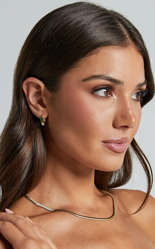 Showpo Abella Earring 8211 Open Back Square Earring In Gold Women Earrings