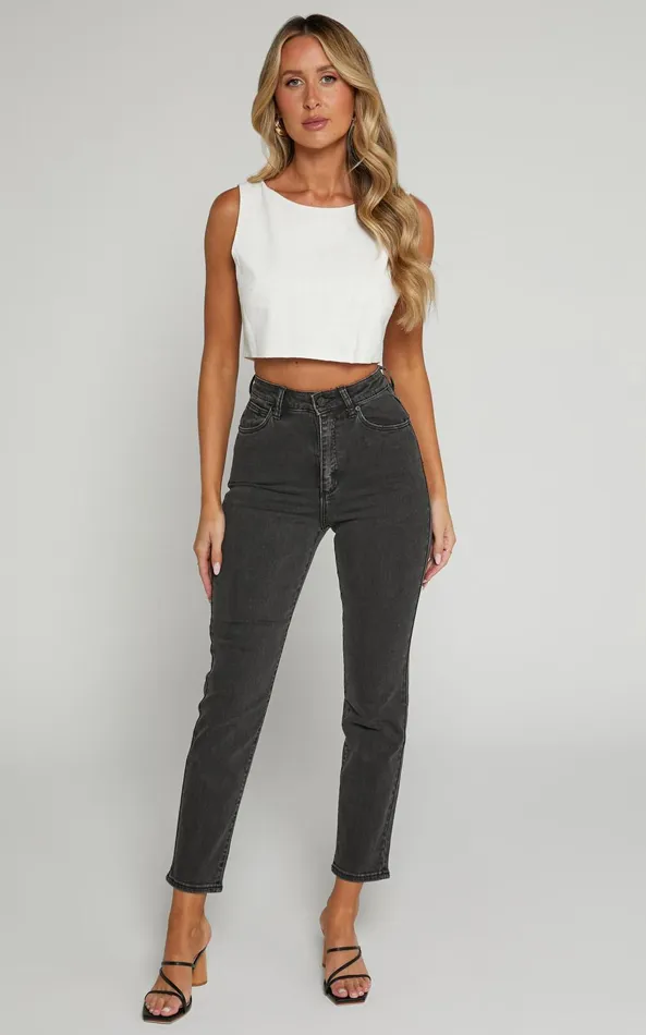 Showpo Abrand 8211 A 03994 High Slim Jean In 90210 Black Women Denim