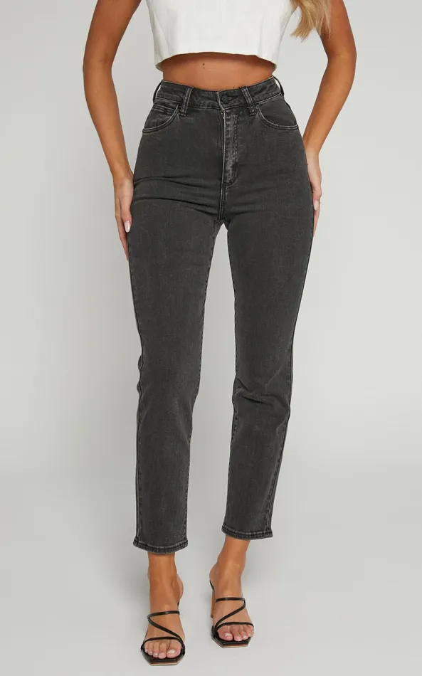 Showpo Abrand 8211 A 03994 High Slim Jean In 90210 Black Women Denim