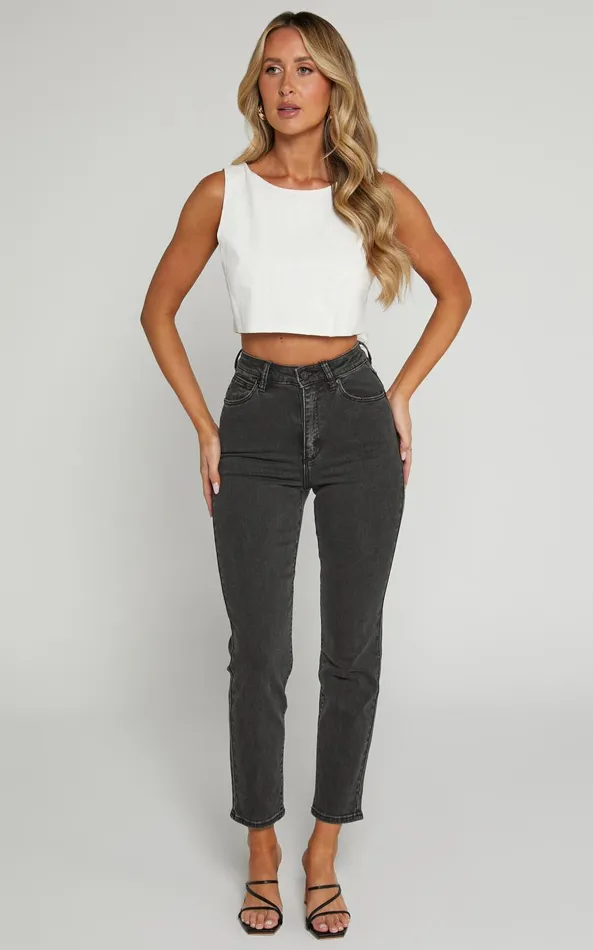 Showpo Abrand 8211 A 03994 High Slim Jean In 90210 Black Women Denim