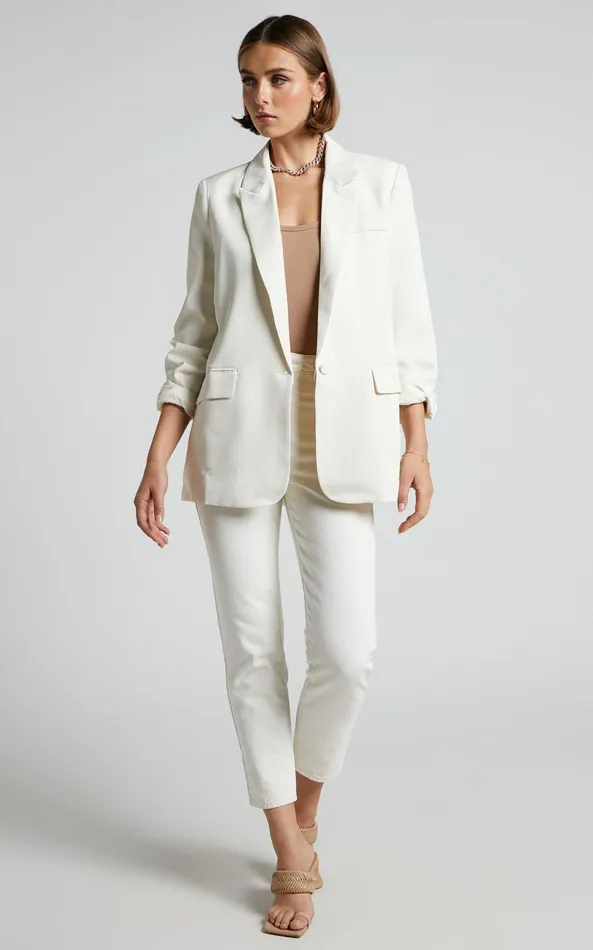 Showpo Abrand 8211 A 03994 High Slim Jean In STONE WHITE Women Denim